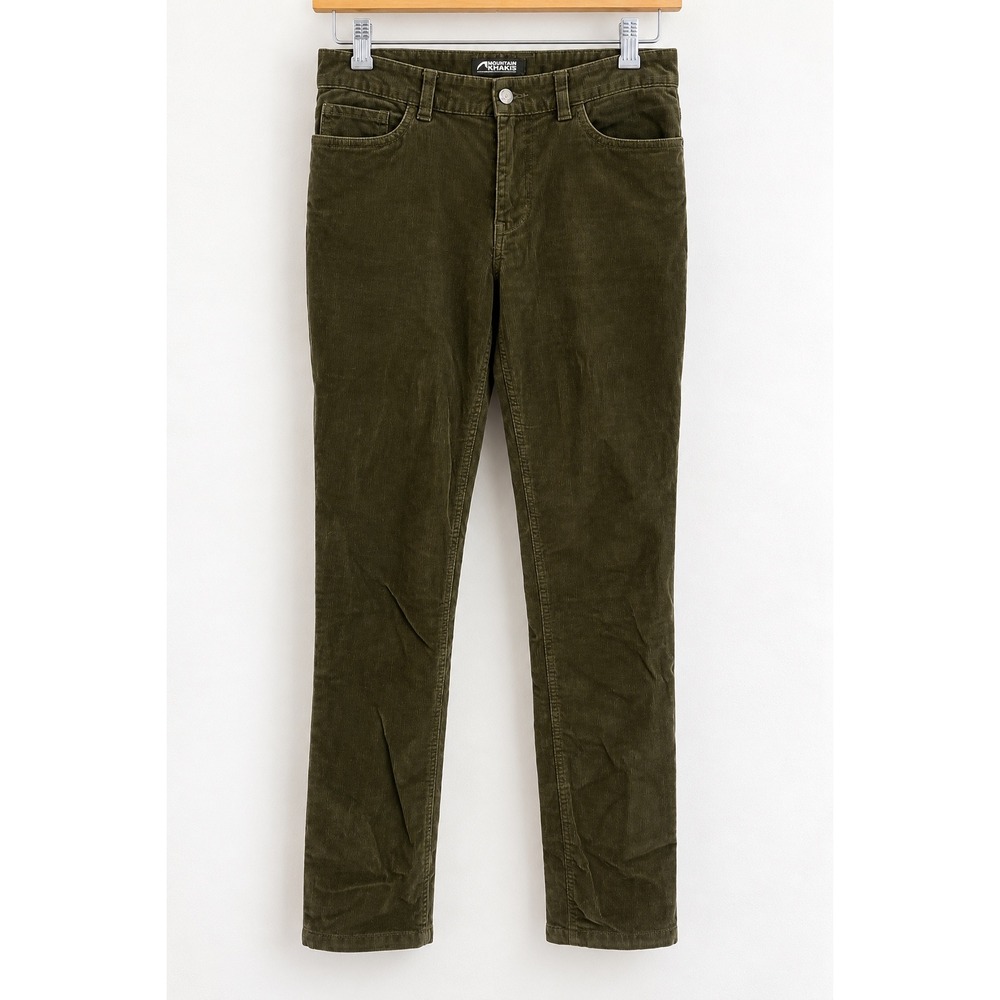 Mountain Khakis Slim Fit Corduroy Pants Womens 6 Olive Green Stretch 5-Pocket